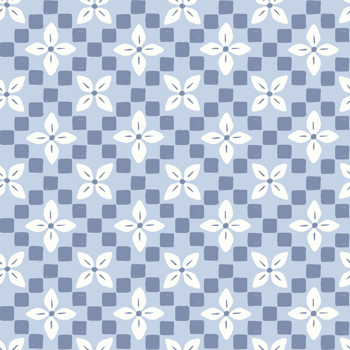 Beaumont Bloom Check print by Helen Bowler Designs, tablecloth fabric