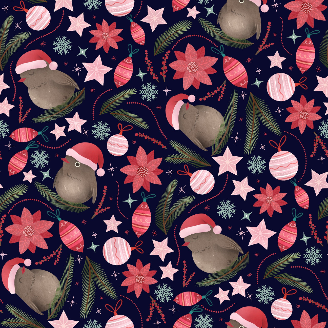 Festive Christmas Birds