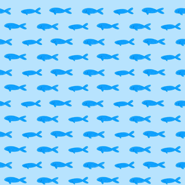 Simple Fish Stripe — Blue