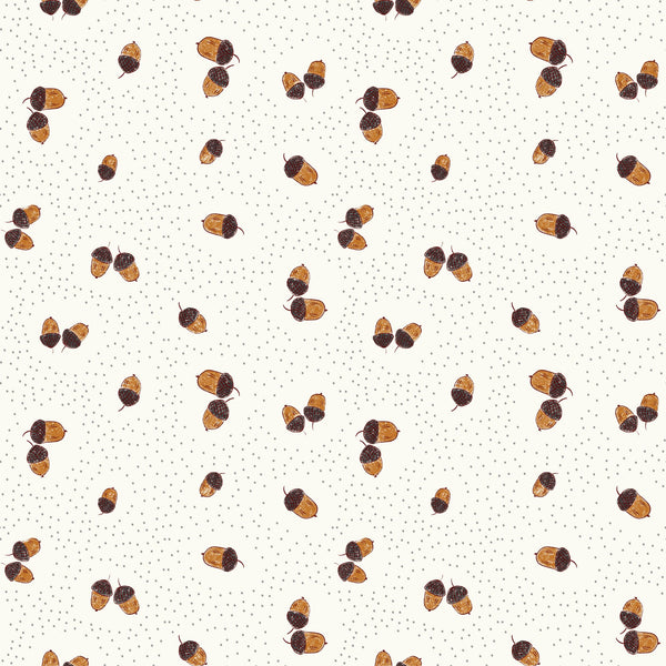 Scattered acorn blender — Brown on white
