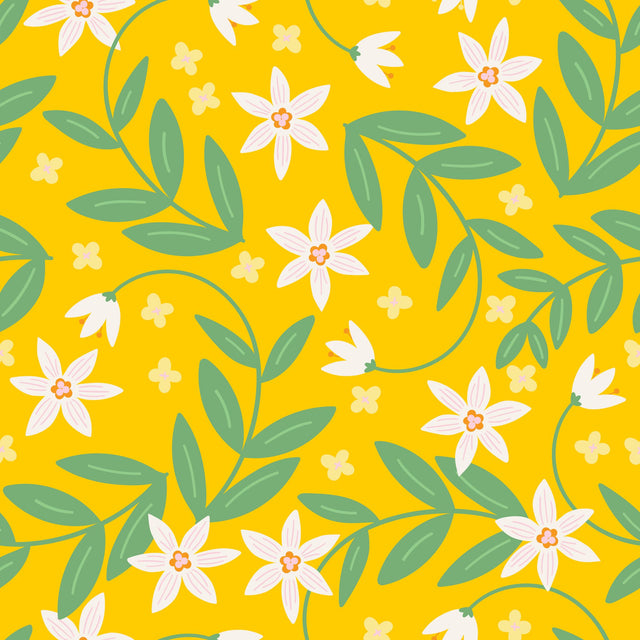 Yellow Jasmine Stars Florals — Sunny Yellow