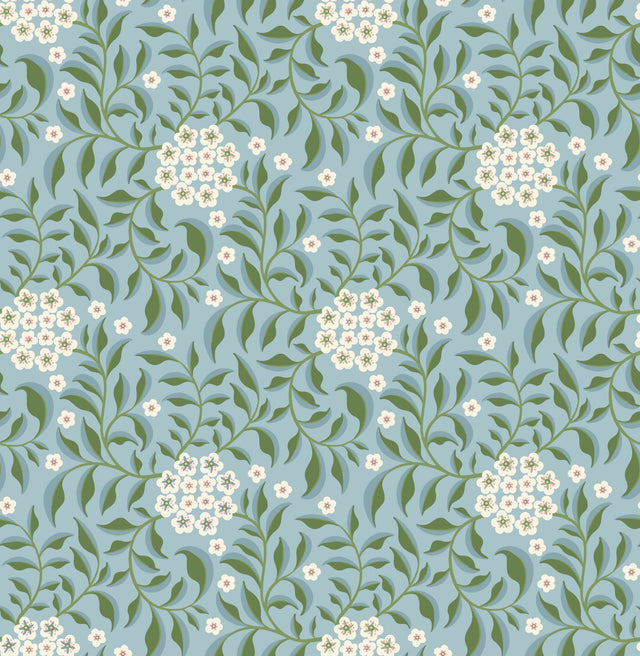 White, blue and green