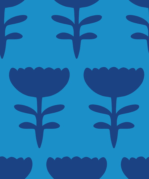 Petals in a Row — Blue on Blue