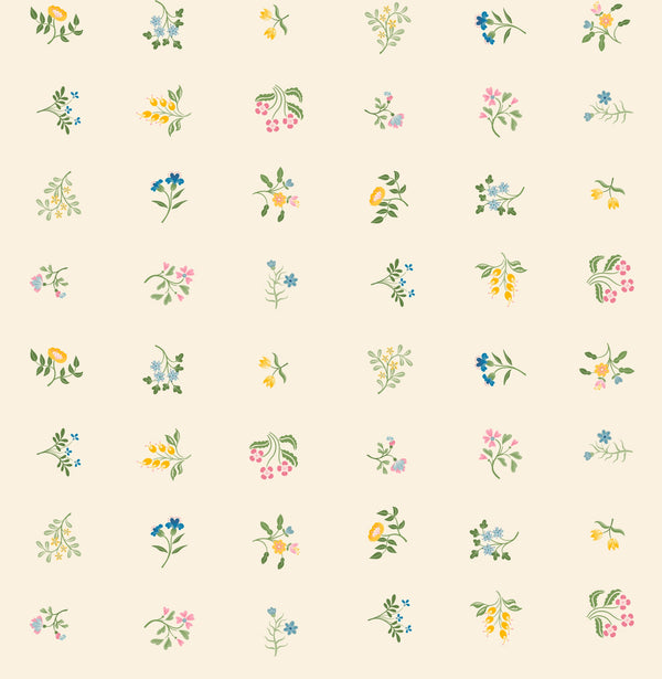 Multicoloured - with yellow, blue and pink