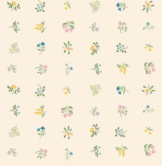 Multicoloured - with yellow, blue and pink