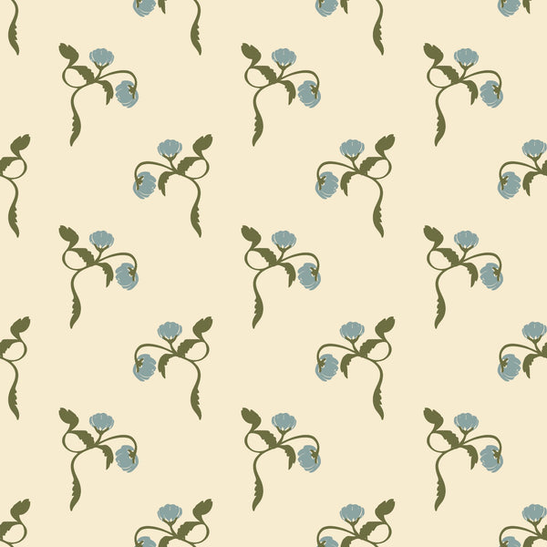 Cream & Dusty Blue