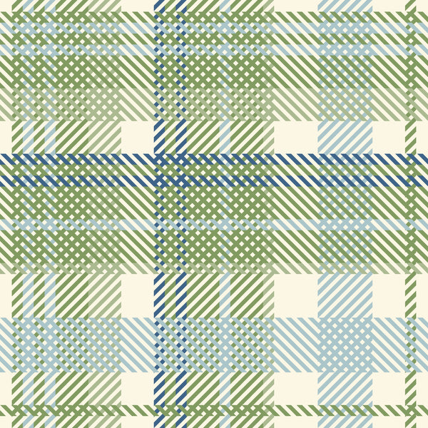 Green, blue and off-white