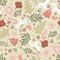 Festive Folk Art Holiday Charm with Christmas Trees and Doves