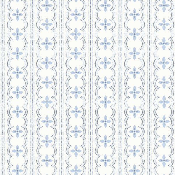 Blue on cream