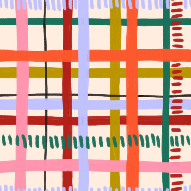 Red Pink and Mustard