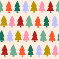 Little Christmas Tree Rows Candy Colors Cream