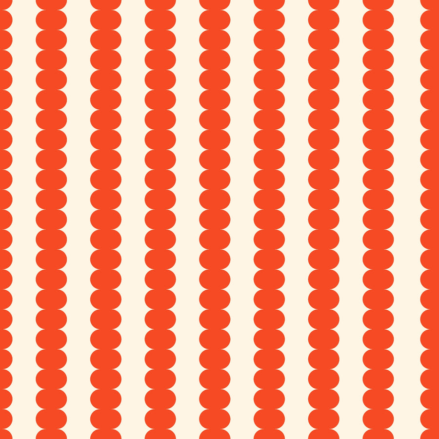 Festive Red Polka Dot Stripes
