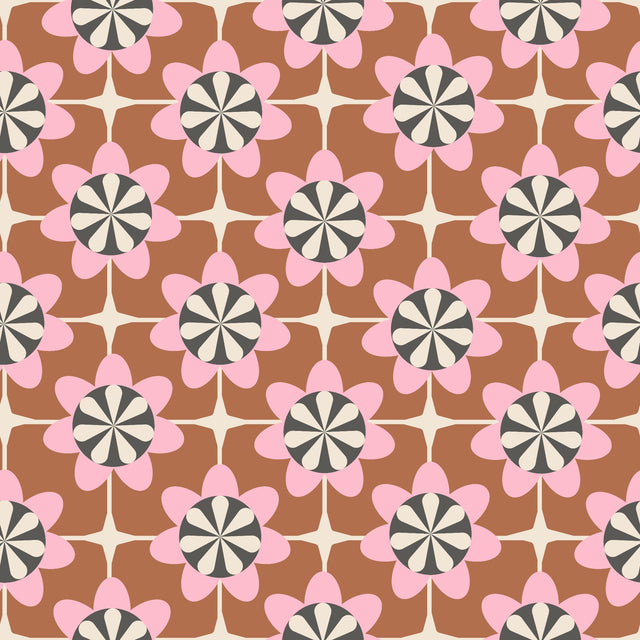 terracotta, pink, charcoal
