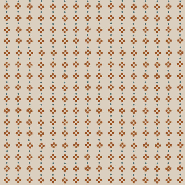 Dots and checkers blender rust brown on beige — Rust brown on beige