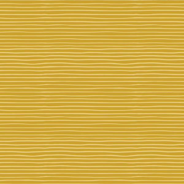 Thin Hand Drawn Stripes — Yellow Ochre