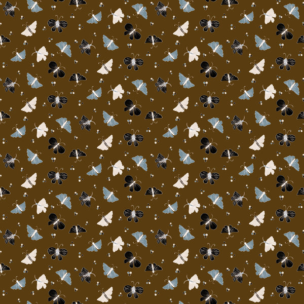 Scattered butterflys blender — White and brown