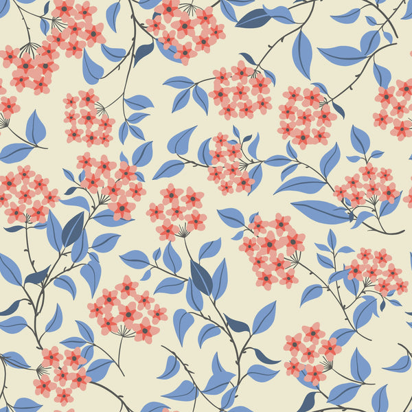 cream pink blue