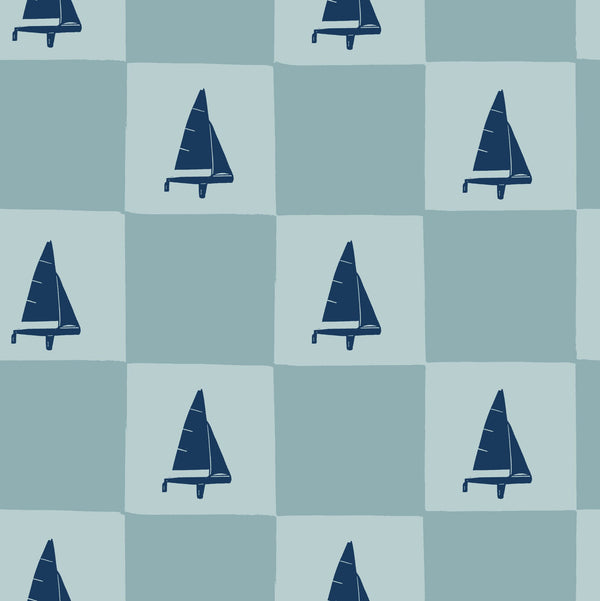 Navy on Muted Blue