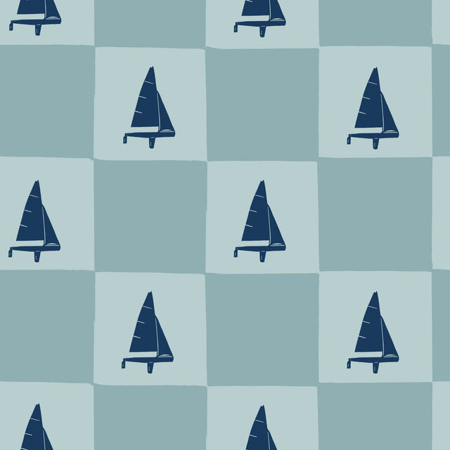 Navy on Muted Blue